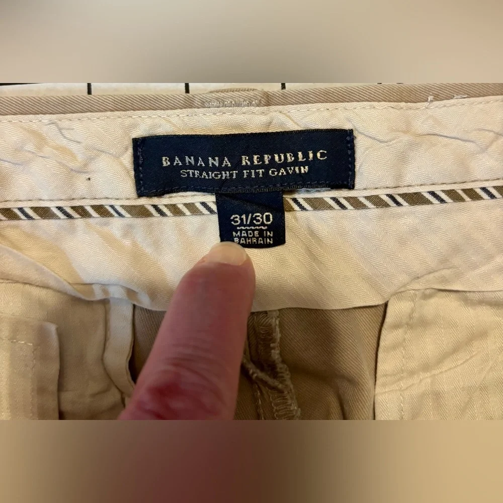 Banana Republic Men's Size 30/30‎ Tan Straight Fit Gavin Pants